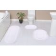 thumbnail image 1 of Home Weavers Hampton Crochet Bath Mat 100% Cotton Reversible Bathroom Rug Set Machine Washable Bathroom Rug-17"x24", Bath Rug- 21"x34", Runner- 21"x54", White Color 3 Piece Bath Rug set, 1 of 9