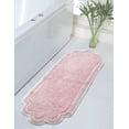 thumbnail image 1 of Home Weavers Inc. Allure Collection Pink 100% Cotton Bath Rug, 21" x 54", Non-Slip Backing, 1 of 9