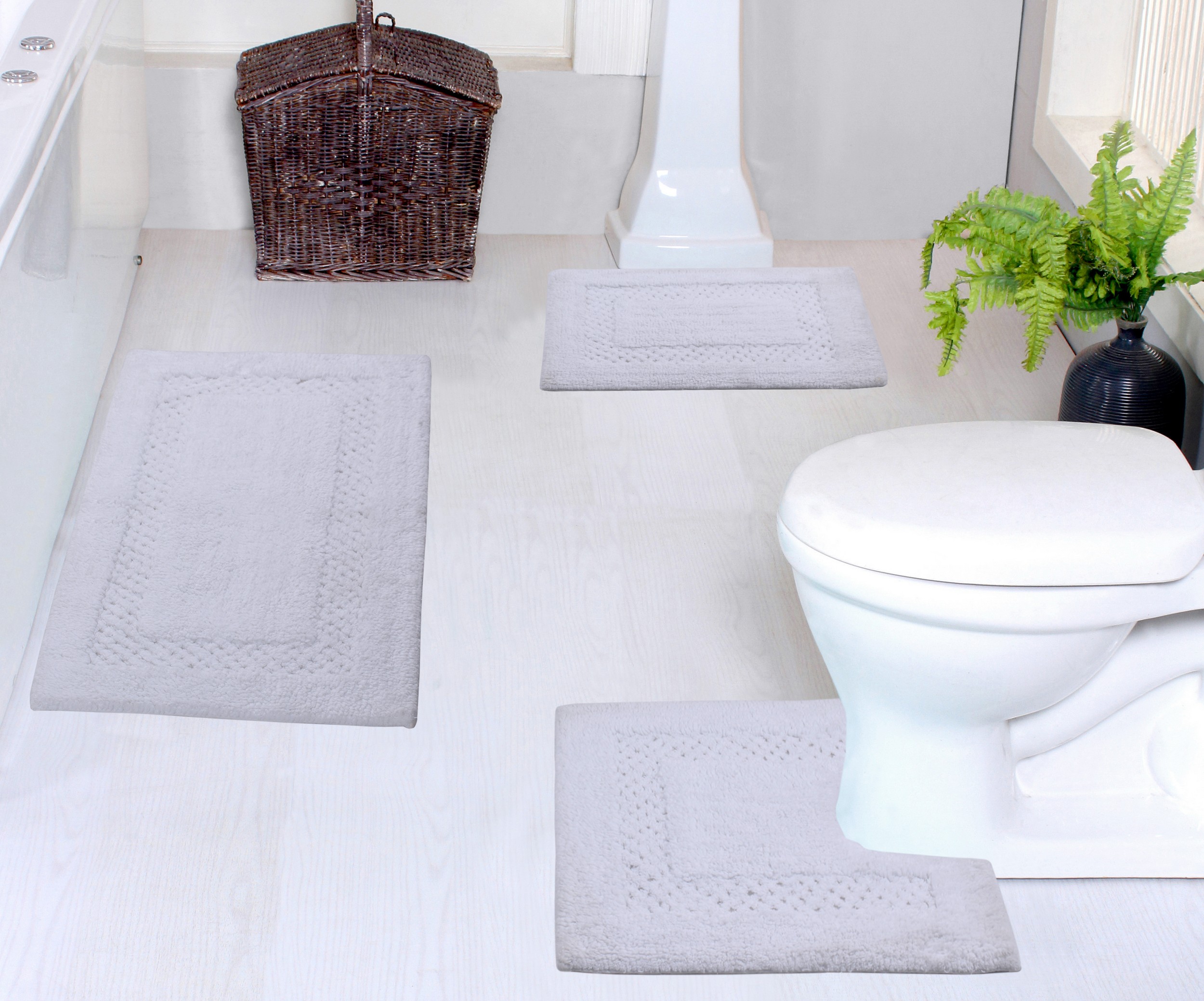 Home Weavers Inc Classy Bathmat Collection 100 Cotton NonSlip Bath