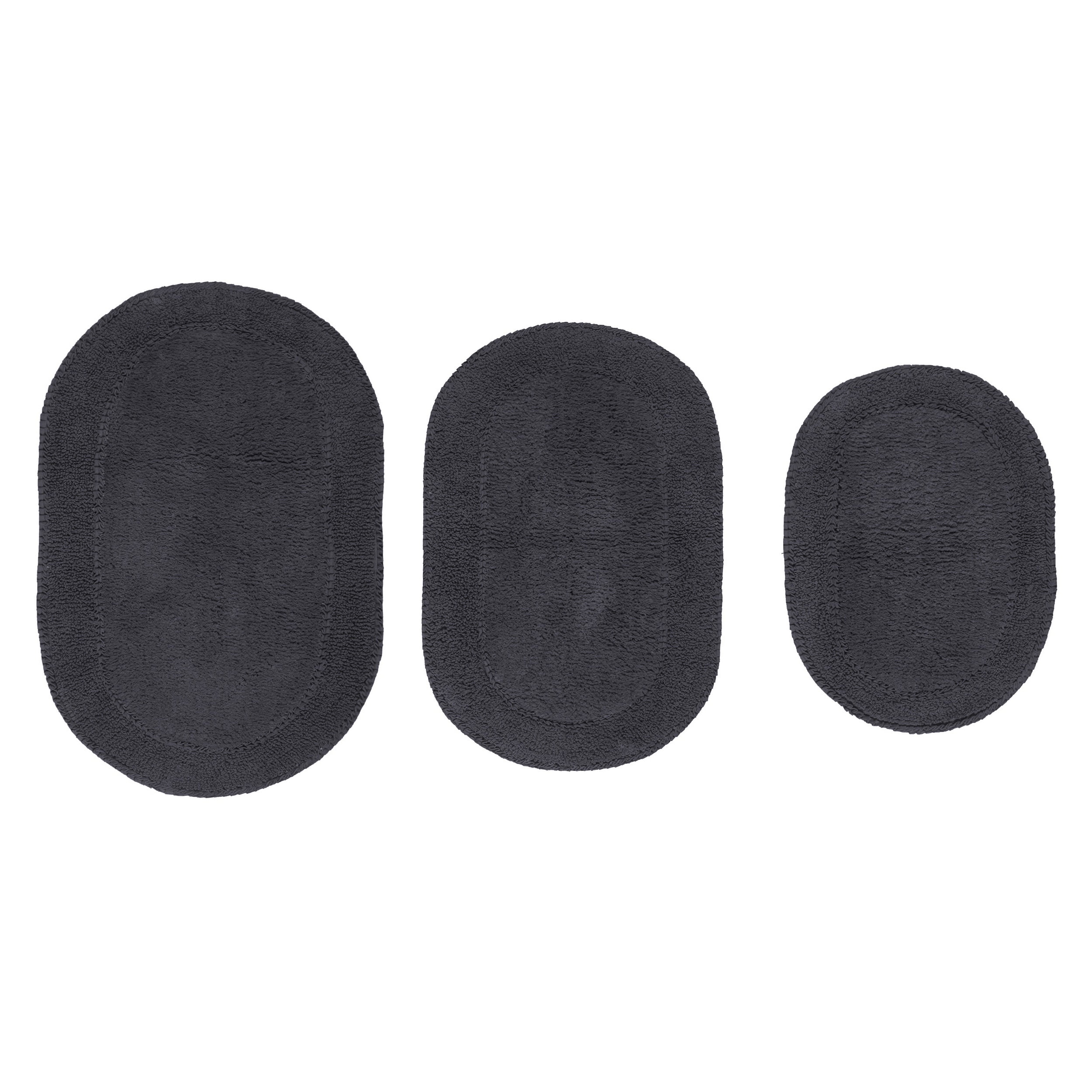 Home Weavers Inc Double Ruffle Collection 100% Cotton Non-Slip Bathroom ...