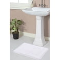 thumbnail image 1 of Home Weavers Inc Home Weavers Casual Elegence Bathmat Absorbent Cotton Machine Washable, Reversible Bath Rug White 17"x24", 1 of 5