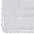 thumbnail image 1 of Home Weavers Inc Home Weavers Casual Elegence Bathmat Absorbent Cotton Machine Washable, Reversible Bath Rug White 21"x34", 1 of 5