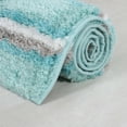 thumbnail image 1 of Home Weavers Glamour Collection 100% Polyester Microfiber Non-Slip Contour Bath Rug,Extra Soft Microfiber Contour Mat with Anti-Slip Backing,Water/Dust Absorbent Fast Dry Contour Mat - 20"X20", Aqua, 1 of 5