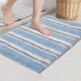 thumbnail image 1 of Home Weavers Glamour Collection Microfiber Bath Rug, Non-Slip TPR Backing, Soft Absorbent Bathroom Rug, Machine Washable, 20" x 32", Blue, 1 of 5