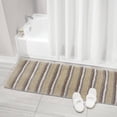 thumbnail image 1 of Home Weavers Inc Home Weavers Glamour Collection 100% Polyester Microfiber TPR Non-Slip Machine Washable Bathroom Rug 20"X54" - Linen, 1 of 5