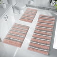 thumbnail image 1 of Home Weavers Inc Home Weavers Glamour Collection 100% Polyester Microfiber TPR Non-Slip Machine Washable Bathroom Rug Set 3PC Set with Runner - Pink, 1 of 5