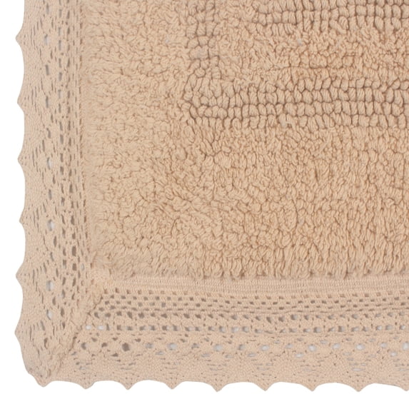 Home Weavers Inc Home Weavers Opulent Bathmat Absorbent Cotton Machine Washable, Reversible Bath Rug Linen 24"x40"