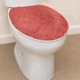 thumbnail image 1 of HOME WEAVERS Waterford Collection Cotton Toilet Lid Cover, 18" x 18", Coral, 1 of 9