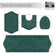 thumbnail image 1 of Home Weavers Inc Waterford Collection 100% Cotton Bath Carpet Non-Slip Bathroom Rug Set, Machine Washable Bath Rug, 4 Piece Bath Mat Set Bottle Green, 1 of 6