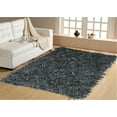 thumbnail image 1 of Home Weavers Leather Shaggy Collection Living Room Rug, Machine Washable Area Rugs, Rug For Living Room, Non Slip Accent Rugs, Soft Foldable Indoor Floor Carpet, Easy To Clean, 8' x 10', Grey, 1 of 3