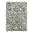 thumbnail image 1 of Home Weavers Leather Shaggy Collection Living Room Rug, Machine Washable Area Rugs, Rug For Living Room, Non Slip Accent Rugs, Soft Foldable Indoor Floor Rug, Easy To Clean, 5' x 8', Silver, 1 of 2