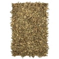 thumbnail image 1 of Home Weavers Leather Shaggy Collection Living Room Rug, Machine Washable Area Rugs, Rug For Living Room, Non Slip Accent Rugs, Soft Foldable Indoor Floor Rug, Easy To Clean, 3'5" x 5'5", Tan, 1 of 2
