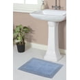 thumbnail image 1 of Home Weavers Luxury Bathroom Rug 100% Cotton Reversible Bathroom Rugs Set, Washable Rug, Soft Absorbent bath Rug, Bathroom Rug, Kitchen Mat, Non Slip Bath Decor Mat Set, 17"x24" Rectangle, Blue, 1 of 2