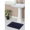 thumbnail image 1 of Home Weavers Luxury Bathroom Rug 100% Cotton Reversible Bathroom Rugs Set, Washable Rug, Soft Absorbent bath Rug, Bathroom rug, Kitchen Mat, Non Slip Bath Decor Mat Set, 17"x24" Rectangle, Navy, 1 of 3