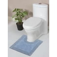 thumbnail image 1 of Home Weavers Luxury Bathroom Rug Toilet Rugs U Shaped Contour, Thick Toilet Rug, Non-Slip Contour Mat for Bathroom Rug,100% Cotton Soft, Absorbent Water, Machine Washable, 20"x20" Contour, Blue, 1 of 2