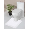 thumbnail image 1 of Home Weavers Luxury Bathroom Rug Toilet Rugs U Shaped Contour, Thick Toilet Rug, Non-Slip Contour Mat for Bathroom Rug,100% Cotton Soft, Absorbent Water, Machine Washable, 20"x20" Contour, White, 1 of 4