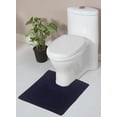 thumbnail image 1 of Home Weavers Luxury Bathroom Rug Toilet Rugs U Shaped Contour, Thick Toilet Rug, Non-Slip Contour Mat for Bathroom Rug,100% Cotton Soft, Absorbent Water, Machine Washable, 20"x20" Contour, Navy, 1 of 4