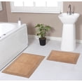 thumbnail image 1 of Home Weavers Luxury Collection 100% Cotton Reversible Bathroom Rug Set Machine Washable Bathroom Rug-17"x24", Bath Rug- 21"x34", Linen Color 2 Piece Bath Rug set, 1 of 5