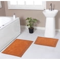 thumbnail image 1 of Home Weavers Luxury Collection 100% Cotton Reversible Bathroom Rug Set Machine Washable Bathroom Rug-17"x24", Bath Rug- 21"x34", Terracotta Color 2 Piece Bath Rug set, 1 of 7
