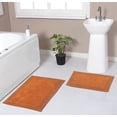 thumbnail image 1 of Home Weavers Luxury Collection 100% Cotton Reversible Bathroom Rug Set Machine Washable Bathroom Rug-17"x24", Bath Rug- 21"x34", Terracotta Color 2 Piece Bath Rug set, 1 of 1