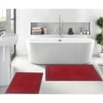 thumbnail image 1 of Home Weavers Luxury Collection 100% Cotton Reversible Bathroom Rug Set Machine Washable Bathroom Rug-17"x24", Bathroom Rug- 24"x40", Red Color 2 Piece Bath Rug set, 1 of 7