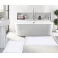 thumbnail image 1 of Home Weavers Luxury Collection 100% Cotton Reversible Bathroom Rug Set Machine Washable Bathroom Rug-17"x24", Bathroom Rug- 24"x40", White Color 2 Piece Bath Rug set, 1 of 8