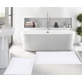 thumbnail image 1 of Home Weavers Luxury Collection 100% Cotton Reversible Bathroom Rug Set Machine Washable Bathroom Rug-17"x24", Bathroom Rug- 24"x40", White Color 2 Piece Bath Rug set, 1 of 8