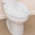 thumbnail image 1 of Home Weavers Luxury Collection 100% Cotton Tufted Bath Lid Cover, Extra Soft and Absorbent Bath Lid Cover, Non-Slip Plush Bath Mats, Machine Wash, bath Lid Cover for Toilet, 18"x18", White, 1 of 5