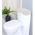thumbnail image 1 of Home Weavers Luxury Collection 100% Cotton Tufted Bath Rug, Extra Soft and Absorbent Bath Rugs, Non-Slip Plush Bath Rug, Machine Wash, bath Rug for Bathroom, 10"x22" Tank Cover, Ivory, 1 of 4