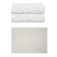 thumbnail image 1 of Home Weavers Luxury Collection 100% Soft Cotton Super Absorbent 2 Pcs Bath Towel Set & 1 Pc 21x34" Bath Rug, Machine Washable & Non Slip (Set of 3), Ivory, 1 of 4