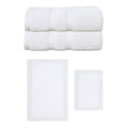 thumbnail image 1 of Home Weavers Luxury Collection 100% Soft Cotton Super Absorbent 2 Pcs Bath Towel Set & 2 Pc Bath Rug Combo, Machine Washable & Non Slip (Set of 4), White, 1 of 4