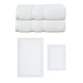 thumbnail image 1 of Home Weavers Luxury Collection 100% Soft Cotton Super Absorbent 2 Pcs Bath Towel Set & 2 Pc Bath Rug Combo, Machine Washable & Non Slip (Set of 4), White, 1 of 4
