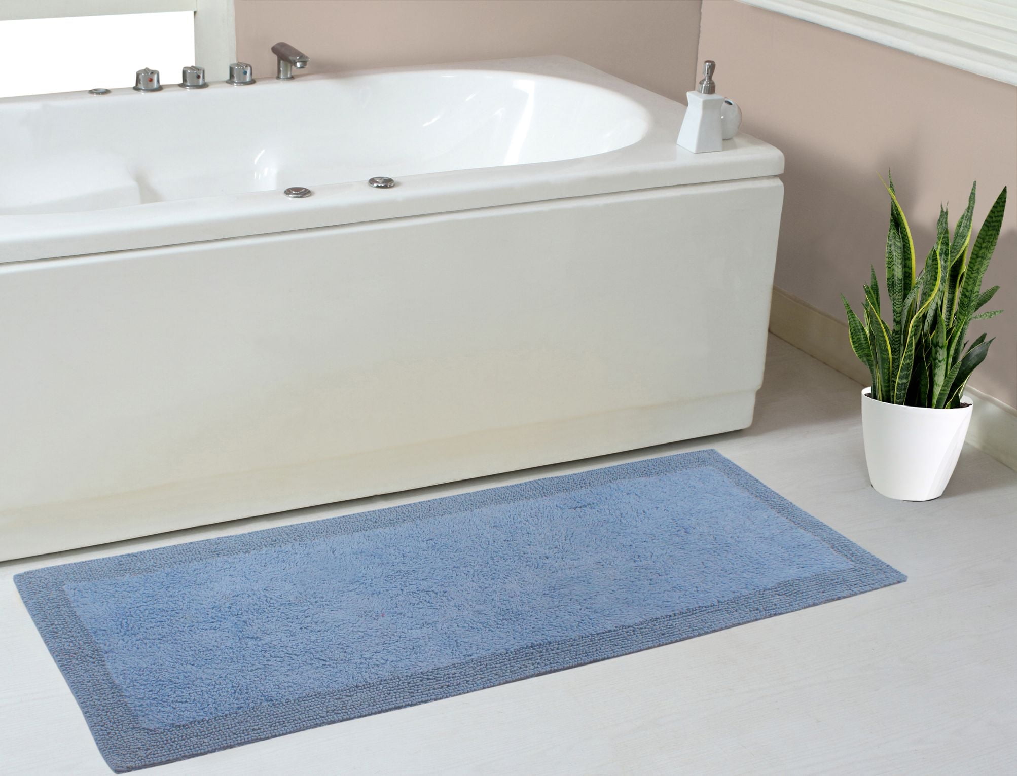 Home Weavers Luxury Collection Bathroom Rug 100 Cotton Reversible Bathroom Rugs Set, Washable