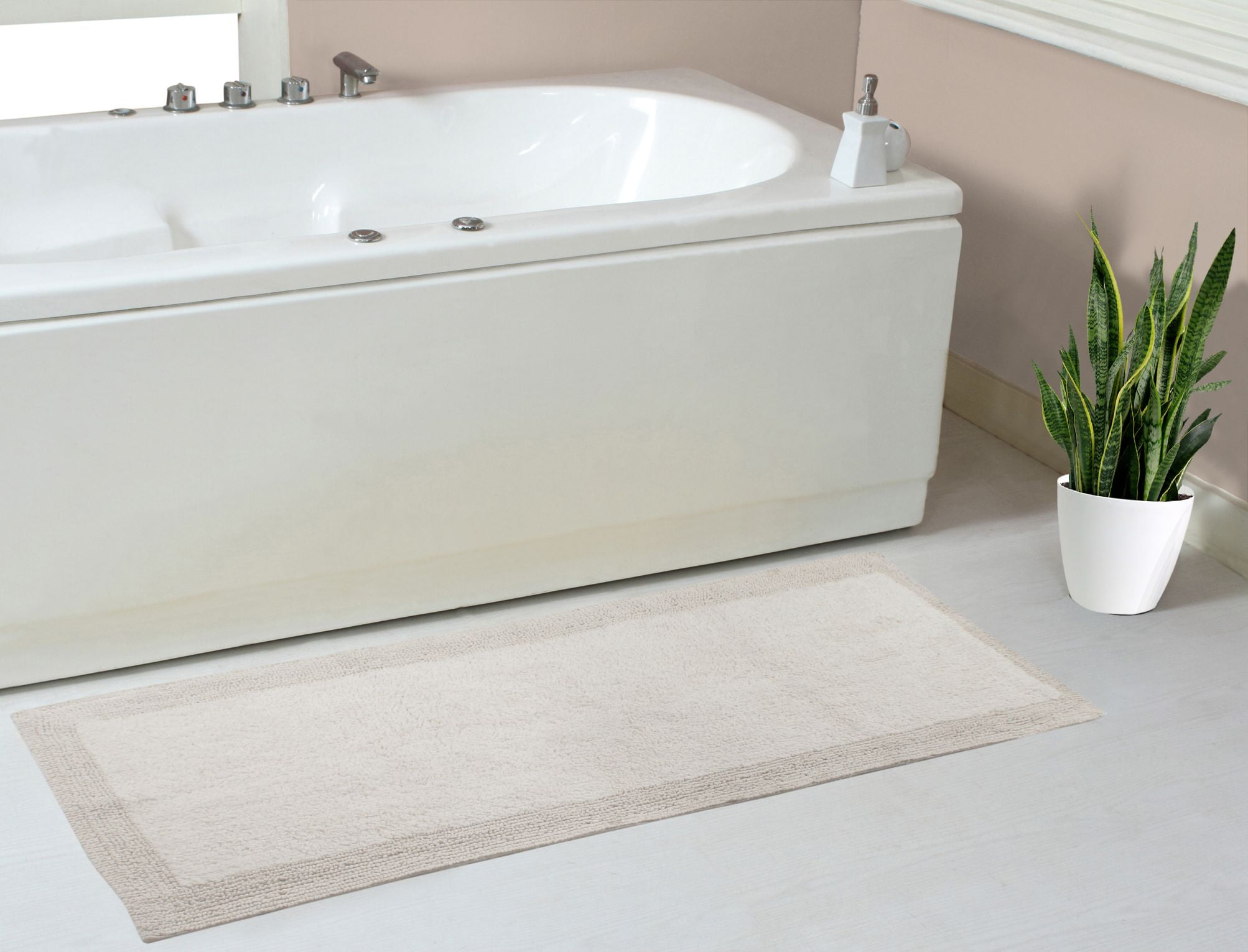 Home Weavers Luxury Collection Rugs 100 Cotton Reversible Bathroom