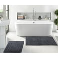 thumbnail image 1 of Home Weavers Luxury Hotel Style - Absorbent Cotton Soft Bathroom 2 Piece Set , Machine Wash, 17"x24", 24"x40", Grey, 1 of 2