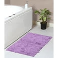 thumbnail image 1 of Home Weavers Modesto Bath Rug 100% Cotton Bathroom Rugs Set, Washable Rug, Extra Soft Cotton & Water Absorbent bath Rug, Kitchen Mat, Bath Mat Set, Bath Floor Mat Non Slip, 21"x34" Rectangle, Purple, 1 of 9