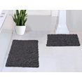 thumbnail image 1 of Home Weavers Modesto Bath Rug 100% Cotton Non-Slip Bathroom Rug Set Machine Washable Bathroom Rug-17"x24", Bath Rug- 21"x34", Gray Color 2 Piece Bath Rug set, 1 of 7