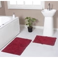 thumbnail image 1 of Home Weavers Modesto Bath Rug 100% Cotton Non-Slip Bathroom Rug Set Machine Washable Bathroom Rug-17"x24", Bath Rug- 21"x34", Red Color 2 Piece Bath Rug set, 1 of 9