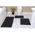 thumbnail image 1 of Home Weavers Modesto Bath Rug 100% Cotton Non-Slip Bathroom Rug Set Machine Washable Bathroom Rug-17"x24", Bath Rug- 21"x34", Runner- 21"x54", Gray Color 3 Piece Bath Carpet set, 1 of 9