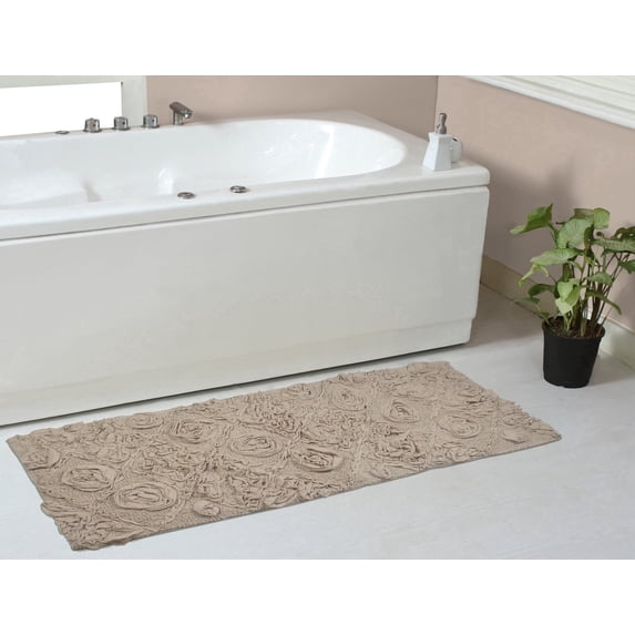 Home Weavers Allure Collection Bathroom Rug 100% Cotton Tufted Bathroom Rug, Soft and Absorbent Bath Rugs, Non-Slip Bath Rug, Machine Wash Dry Bath Mats for Bathroom Floor- 21"x54" Runner, Pink