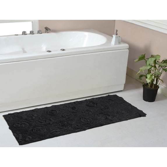 Home Weavers Modesto Bathroom Rug 100% Cotton Bathroom Rugs Set, Washable Rug, Soft Cotton and Water Absorbent bath Rug, Kitchen Mat, Bath Rug, Bath Floor Mat Non Slip, 21"x54" Runner Gray