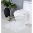 thumbnail image 1 of Home Weavers Modesto Collection 100% Cotton Tufted Bath Rugs, Extra Soft and Absorbent Bath Rugs, Non-Slip Bath Mats, Machine Washable, Bath Mats for Bathroom Floor and Tub, 20"x20" Contour, White, 1 of 7