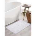 thumbnail image 1 of Home Weavers Modesto Collection 100% Cotton Tufted Bath Rugs, Extra Soft and Absorbent Bath Rugs, Non-Slip Bath Mats, Machine Washable, Bath Mats for Bathroom Floor, 21"x34" Rectangle, White, 1 of 7