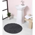 thumbnail image 1 of Home Weavers Modesto Collection 100% Cotton Tufted Round Bath Rugs, Extra Soft and Absorbent Bath Rugs, Non-Slip Round Bath Mats, Machine Washable, Round Bath Mats for Bathroom, 22" Round, Gray, 1 of 5