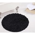 thumbnail image 1 of Home Weavers Modesto Collection 100% Cotton Tufted Round Round Bath Rugs, Extra Soft and Absorbent Round Bath Rugs, Non-Slip Round Bath Mats, Machine Washable 30" Round, Black, 1 of 5