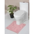 thumbnail image 1 of Home Weavers Modesto Collection Toilet Rugs U Shaped Contour Rug, Extra Thick Bathroom Rug, Non-Slip Contour Mat for Bathroom, 100% Cotton Soft & Absorbent, Machine Washable, 20"x20" Contour, Pink, 1 of 9