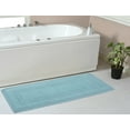 thumbnail image 1 of Home Weavers Opulent Bath Mat 100% Cotton Bathroom Rugs Set, Bathroom Decore, Washable Rug, Extra Soft & Absorbent bath Rug, Kitchen Mat, Bath Mat Set, Bath Floor Mat Reversible, 21"x54" Runner, Aqua, 1 of 9