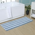 thumbnail image 1 of Home Weavers Orion Collection 100% Cotton Bathroom Rug, Non Slip Bath Mat Water Absorbent Soft Shaggy Mat Machine Washable, Thick Plush Rugs for Shower - 20"x54", Blue, 1 of 5