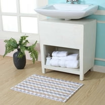 Home Weavers Orion Collection 100% Cotton Non-Slip Bath Rug,Extra Soft Bedroom Shag Carpet with Anti-Slip Backing,Water/Dust Absorbent Fast Dry Shower Mat - 17"X24", Beige