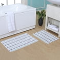 thumbnail image 1 of Home Weavers Orion Collection 100% Cotton Non-Slip Bath Rug,Extra Soft Bedroom Rug ,Water/Dust Absorbent Fast Dry Shower Mat - 2Pcs Set, Green, 1 of 5